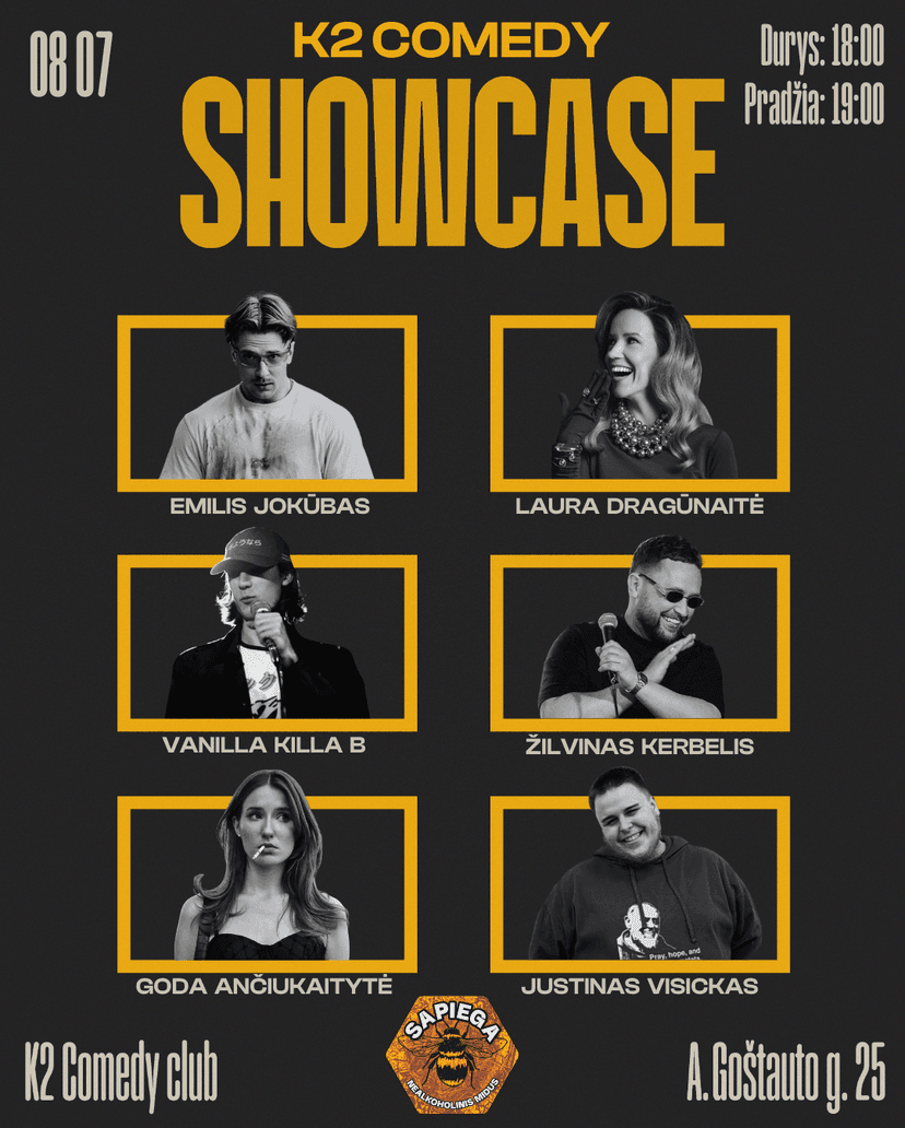K2 Comedy Stand-up Showcase 08.07
