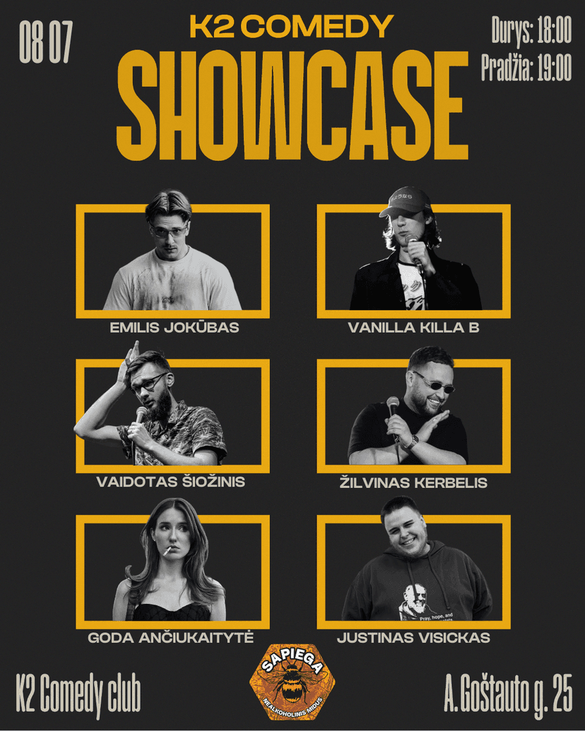 K2 Comedy Stand-up Showcase 08.07